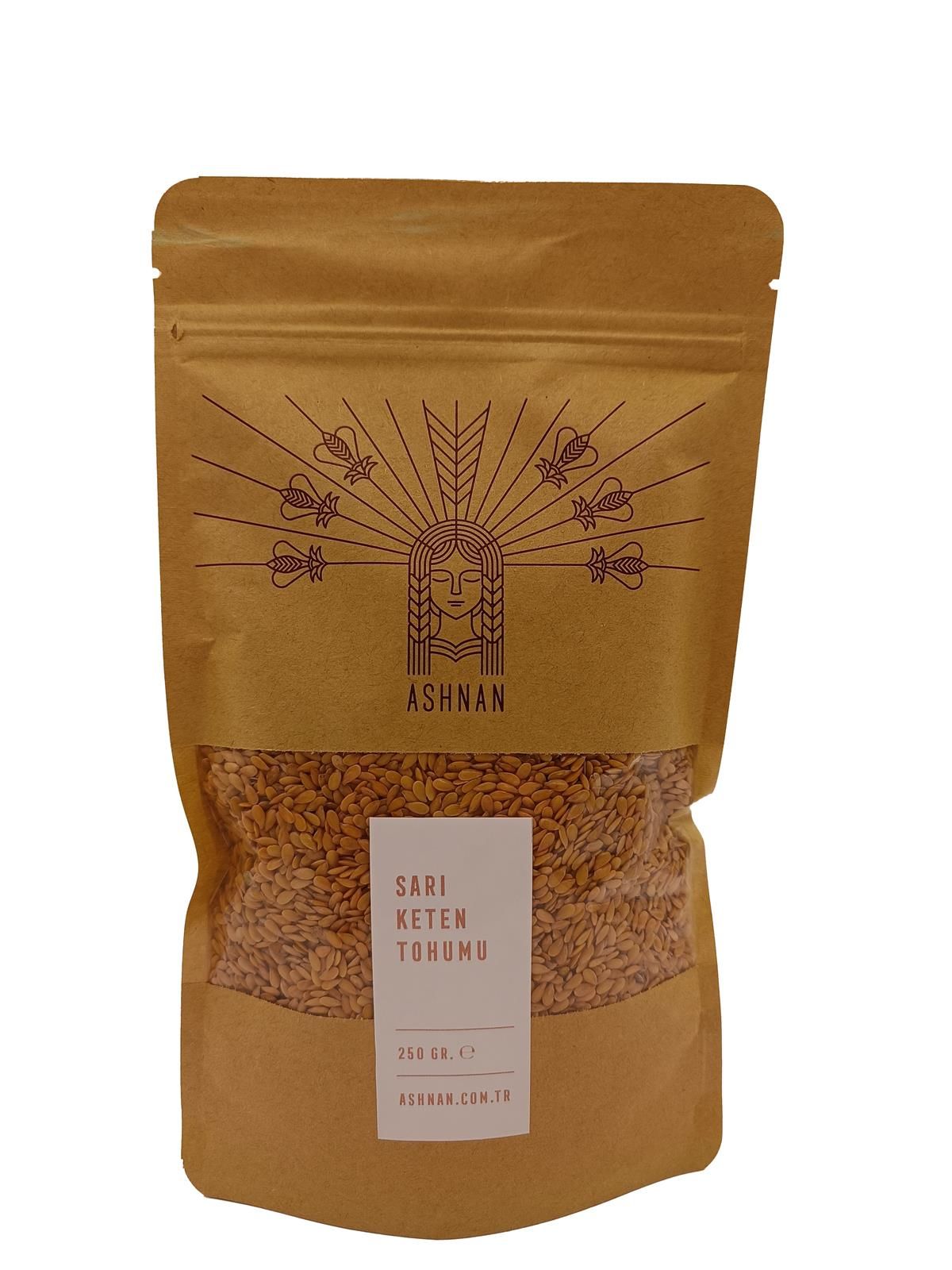 Ashnan Sarı Keten Tohumu Tane ( Gold Keten Tohumu ) Glutensiz 250 gr