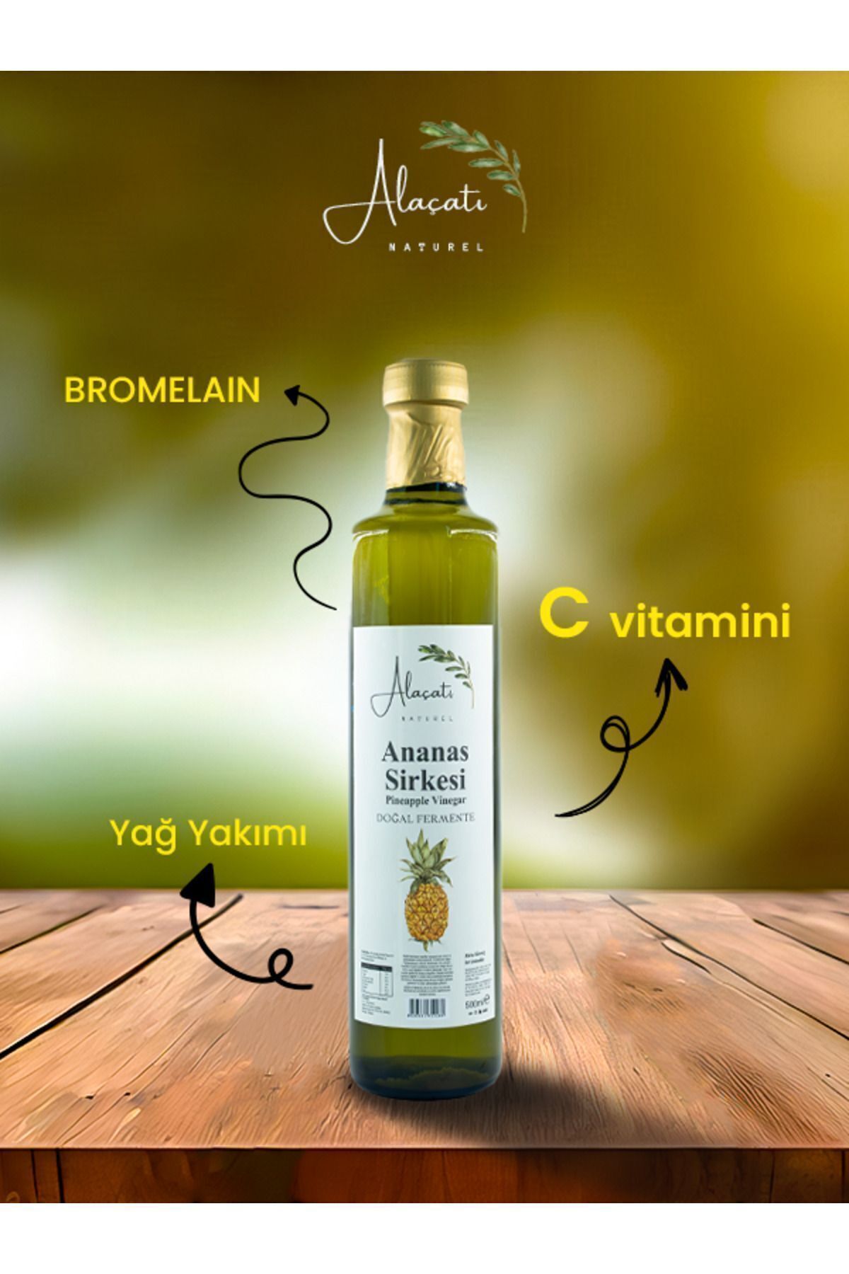 Alaçatı Naturel Ananas Sirkesi 500 ml