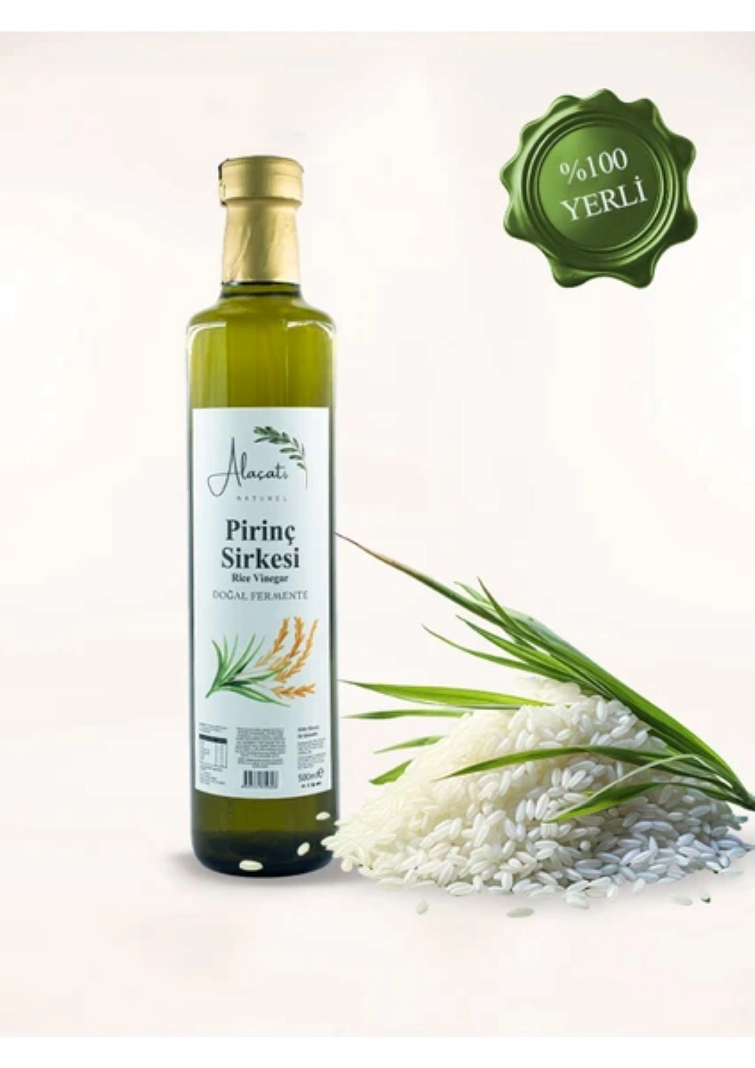 Alaçatı Naturel Pirinç Sirkesi 500 ml