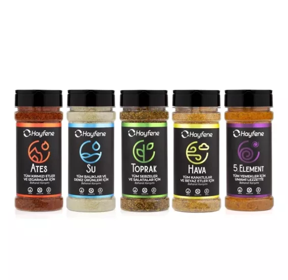 Hayfene Element Serisi Baharat Karışımı Ateş + Su + Toprak + Hava + 5.Element 595 gr